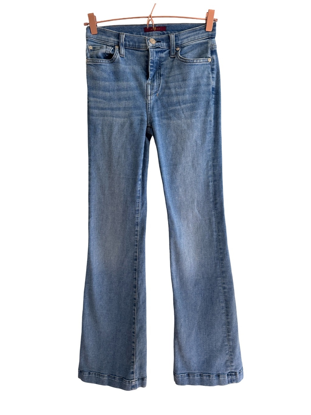 7 For All Mankind Light Wash DOJO Flare Jeans Size 25